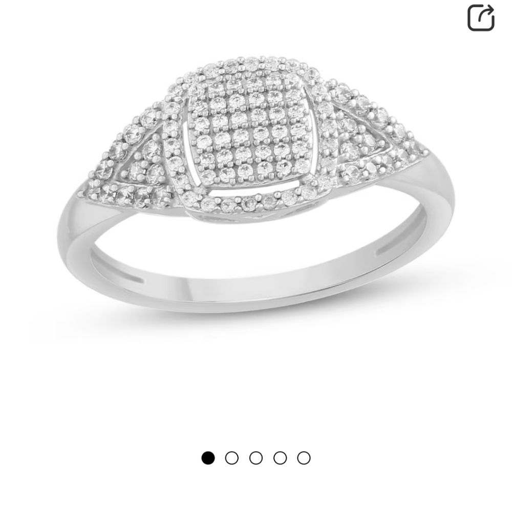 Women's Diamond Ring size 8 1/2 1/3 ct 10k white gold